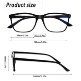 6 Pack Square Reading Glasses Blue Light Blocking Computer Readers 246